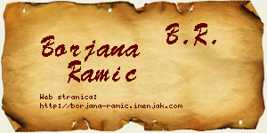 Borjana Ramić vizit kartica